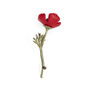 Red poppy brooch by Michael Michaud